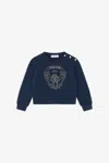 Roberto Cavalli Sweatshirt With Golden Crest In Blue