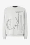 Roberto Cavalli Sweatshirt With Lettering In Gray