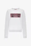 Roberto Cavalli Sweatshirt With Signature In White