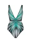 Roberto Cavalli Ray Of Sea Print One-piece Swimsuit