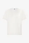 Roberto Cavalli T-shirt With Jc Monogram And Contrasting Topstitching In White