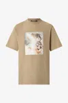 Roberto Cavalli T-shirt With Distressed-effect Mirror Snake Monogram Print