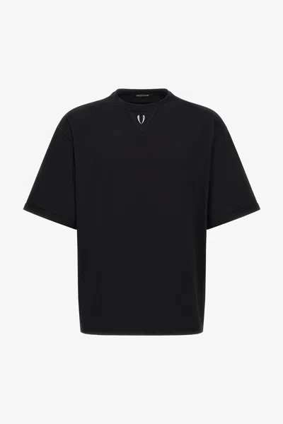 Roberto Cavalli T-shirt With Fang In Black