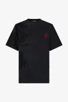 Roberto Cavalli T-shirt With Ideogram Rc Monogram In Black
