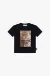 Roberto Cavalli T-shirt With Jaguar And Lettering In Black