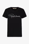 ROBERTO CAVALLI T-SHIRT MIT SCHRIFTZUG