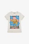 Roberto Cavalli T-shirt With Logo And Print In White