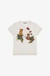 Roberto Cavalli T-shirt With Logo And Print In White