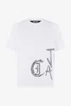 Roberto Cavalli T-shirt With Logo On The Side In White