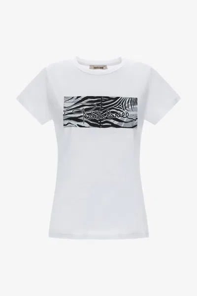 Roberto Cavalli T-shirt With Logo In White