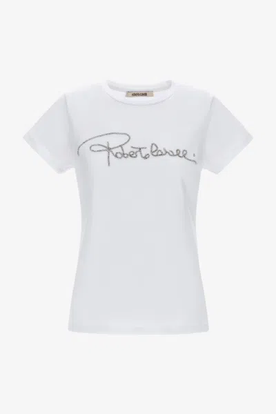 Roberto Cavalli T-shirt With Logo In White