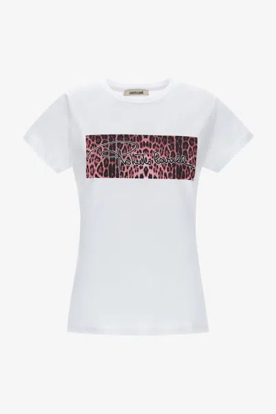 Roberto Cavalli T-shirt With Logo In White