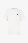 Roberto Cavalli T-shirt With Mirror Snake Monogram In White