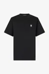Roberto Cavalli T-shirt With Mirror Snake Monogram In Black