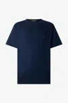 Roberto Cavalli T-shirt With Mirror Snake Monogram In Dark Blue