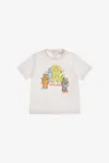 Roberto Cavalli T-shirt With Monogram Rc And Robot In White
