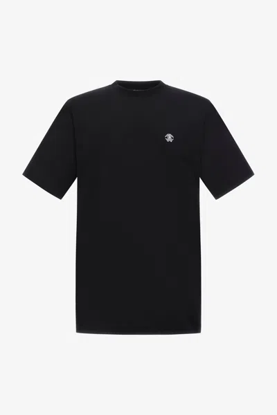 Roberto Cavalli T-shirt With Monogram Rc In Black