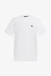 Roberto Cavalli Monogram-embroidered Cotton T-shirt In White