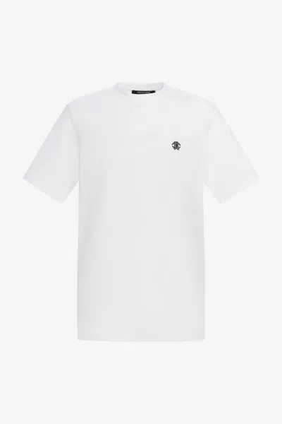 Roberto Cavalli T-shirt With Monogram Rc In White
