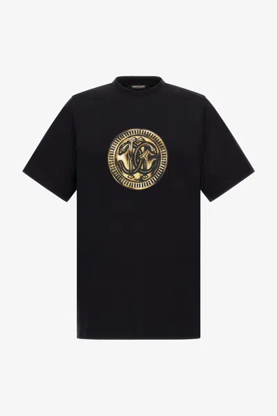 ROBERTO CAVALLI T-SHIRT MIT AUFGEDRUCKTEM LOGO