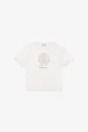 Roberto Cavalli T-shirt With Rc Monogram Embroidery And Logo In White