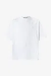 Roberto Cavalli T-shirt With Textured Zebra Pattern In White