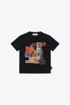 Roberto Cavalli T-shirt With Tiger Print And Logo In Black