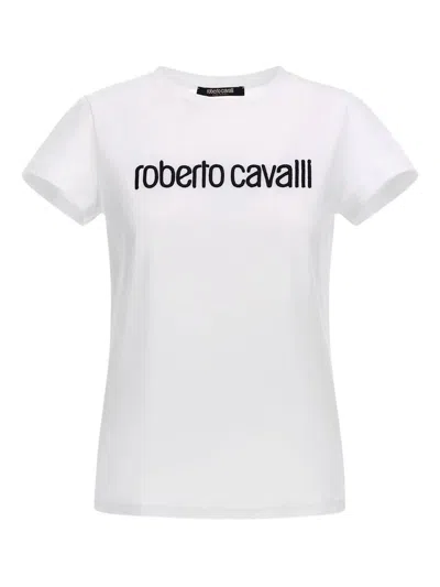Roberto Cavalli Logo-print T-shirt In White