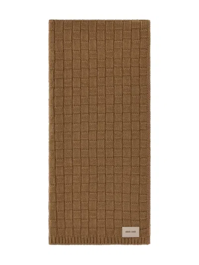 Roberto Cavalli Tag Scarf In Brown