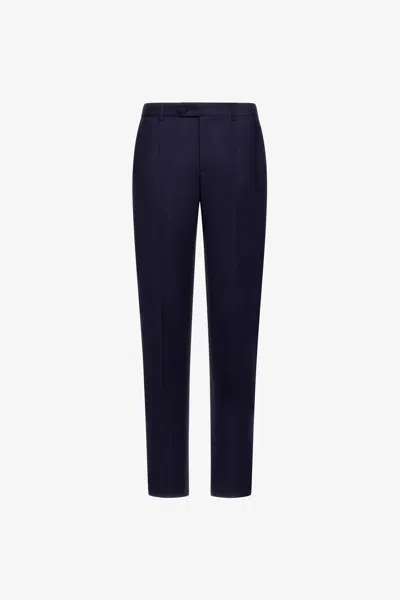 Roberto Cavalli Tailored Pants In Dark Blue