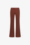 Roberto Cavalli Tailored Trousers With Fang Detail In Brown