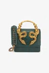Roberto Cavalli Snake-embellished Tote Bag In Green