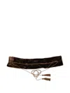 Roberto Cavalli Tassel-detail Velvet Belt In Brown