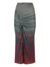 Roberto Cavalli Tassel-embellished Drawstring Skirt In Gray