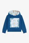 Roberto Cavalli Teddy Bear-print Cotton Hoodie In Blue