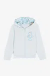 Roberto Cavalli Teddy Bear-print Cotton Hoodie In Light Blue