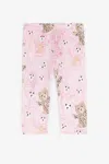 Roberto Cavalli Teddy Bear-print Cotton Leggings In Pink