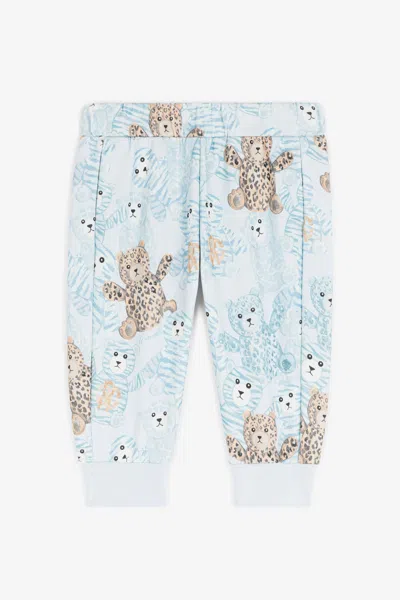 Roberto Cavalli Teddy Bear-print Sweatpants In Light Blue