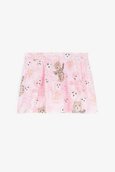 Roberto Cavalli Teddy-print Skirt In Pink