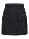 Roberto Cavalli Textured Mini Skirt In Black