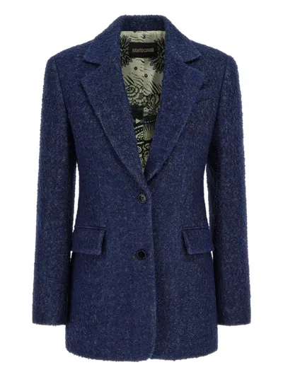ROBERTO CAVALLI TEXTURED SINGLE-BREASTED BLAZER