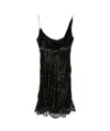 Roberto Cavalli Jacquard Mini Dress In Black
