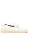 Roberto Cavalli Tied Leather Loafers In Weiss