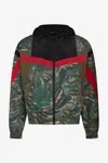 Roberto Cavalli Tiger Camu Print Jacket In Green
