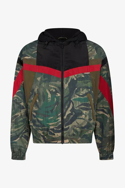 Roberto Cavalli Tiger Camu Print Jacket In Green