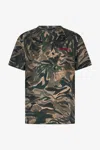 Roberto Cavalli Tiger Camu Print T-shirt In Multi