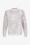 Roberto Cavalli Tiger Motif Sweater In Gray