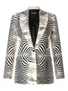Roberto Cavalli Tiger-print Blazer In Multi