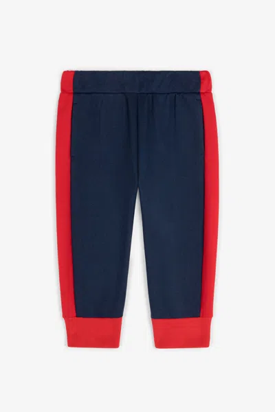 Roberto Cavalli Tiger-print Cotton Sweatpants In Red/blue