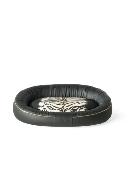 Roberto Cavalli Tiger-print Dog Bed In Black